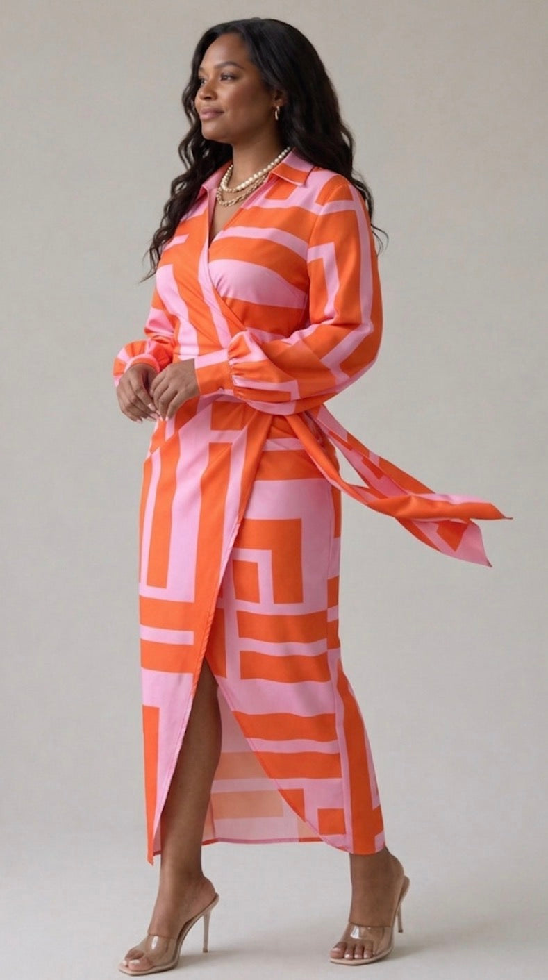 Lucy | Printed Wrap Dress