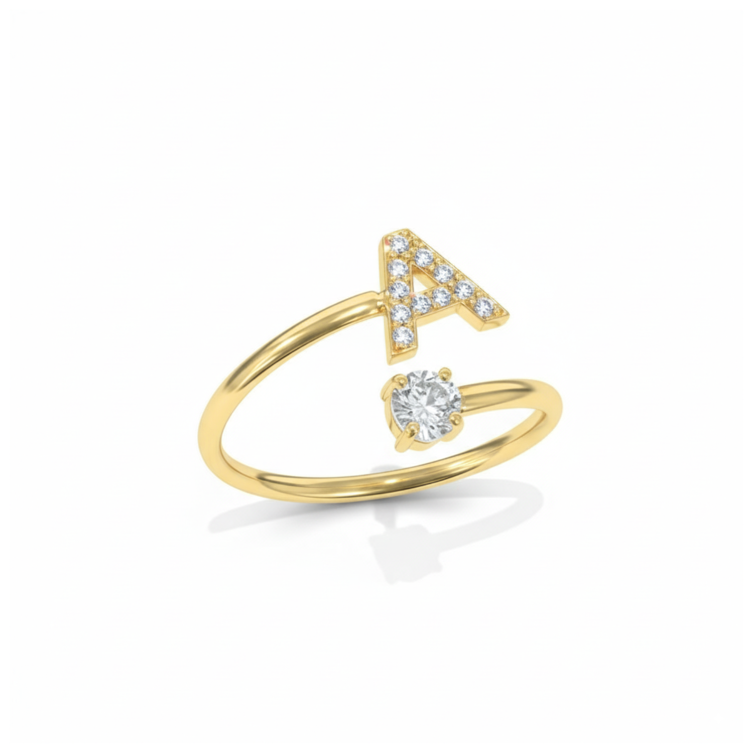 Diamond Initial Ring