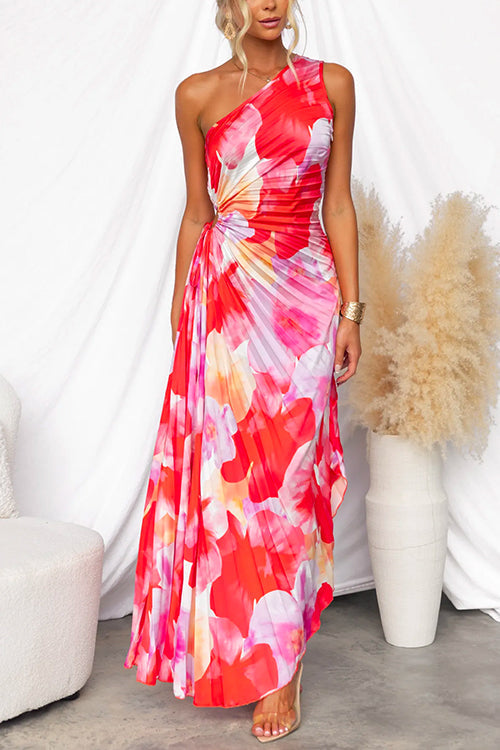 Lily | Pleated One-Shoulder Dress