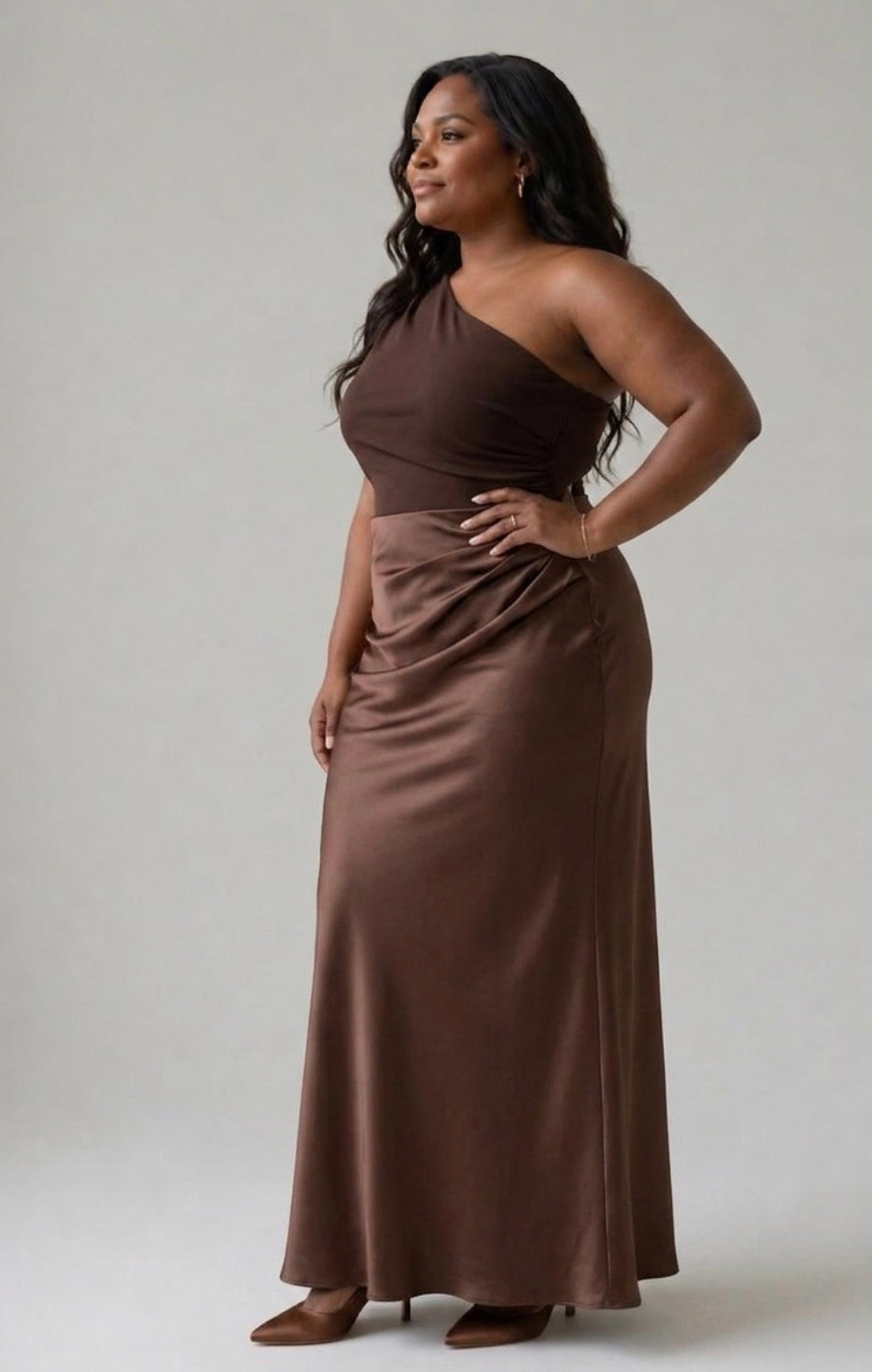 Alice | Maxi Dress with a Guilt in Satin