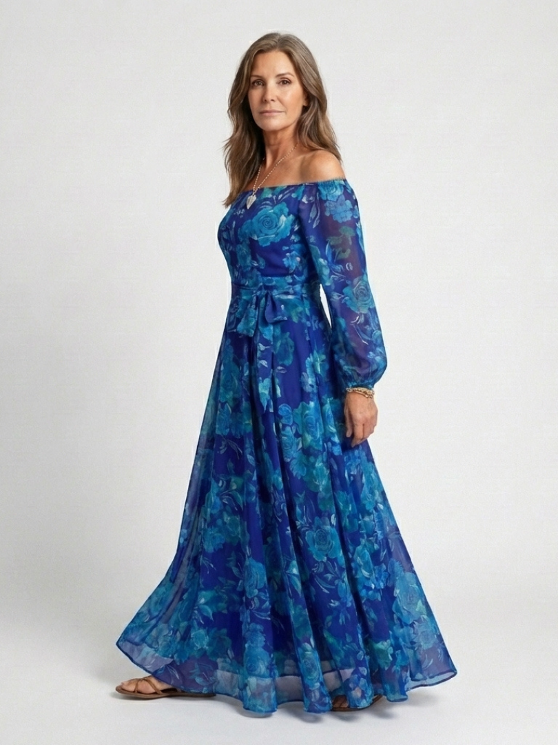 Ruby | Off Shoulder Floral Maxi Dress