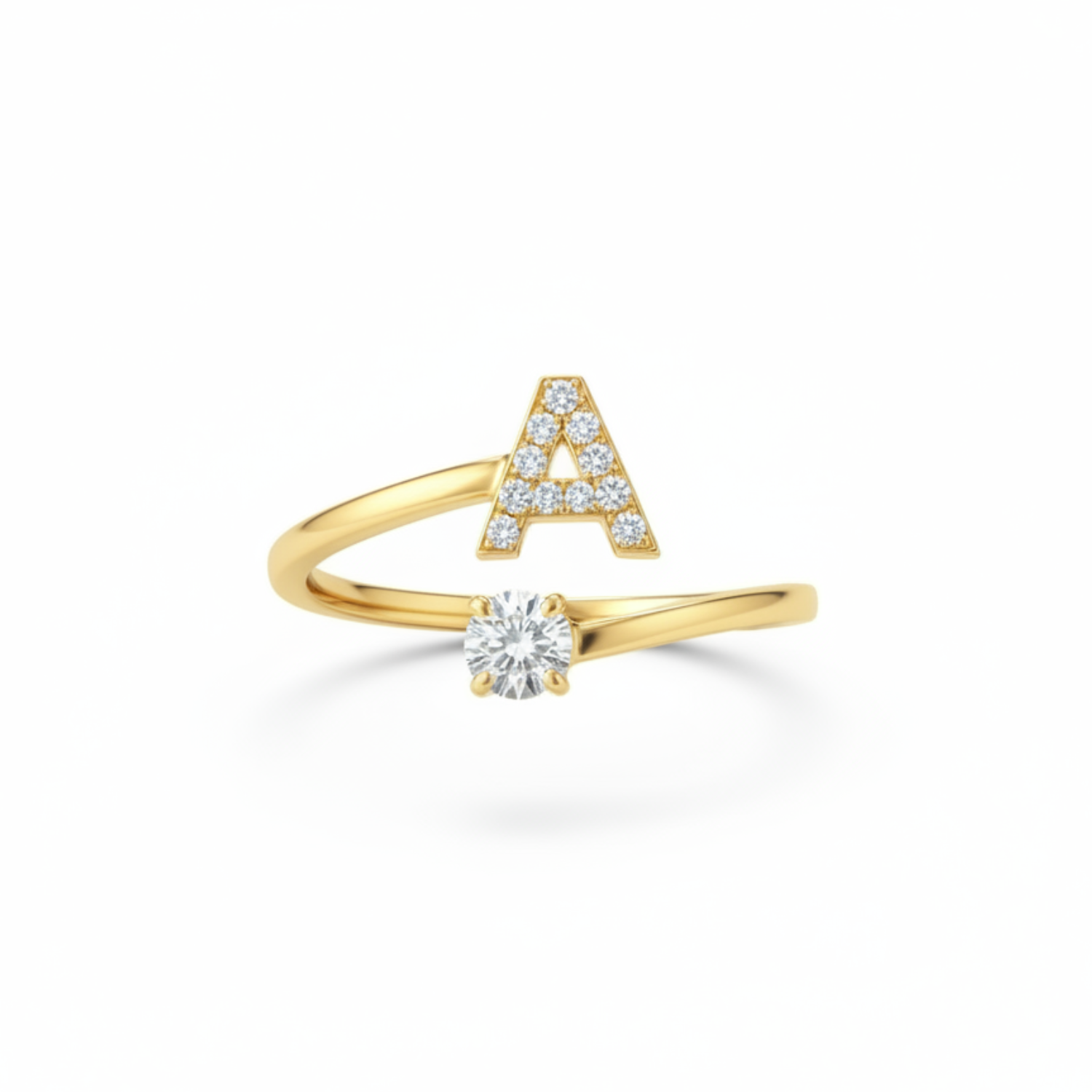 Diamond Initial Ring