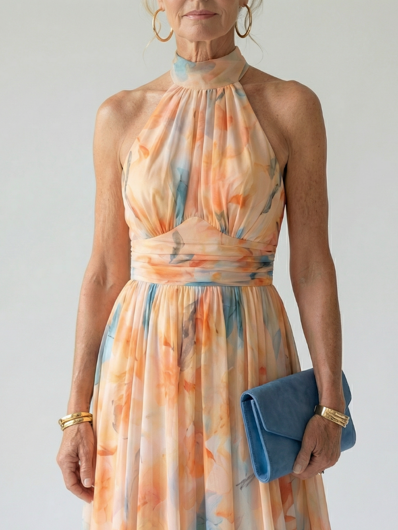 Harriet | Soft Halter Midi Dress