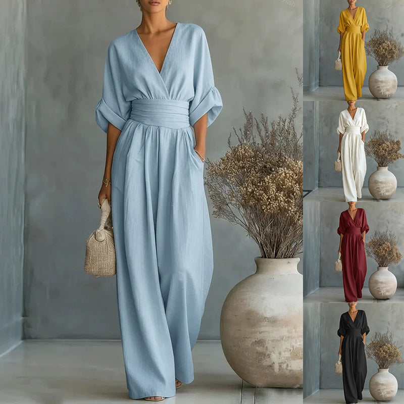 Sophia | Wide-Leg Linen Jumpsuit