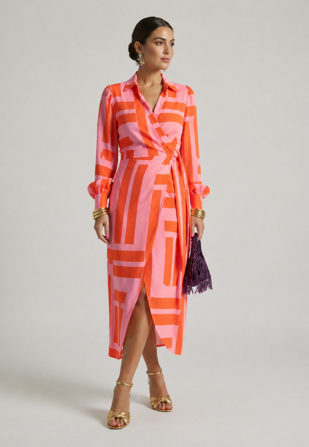 Lucy | Printed Wrap Dress
