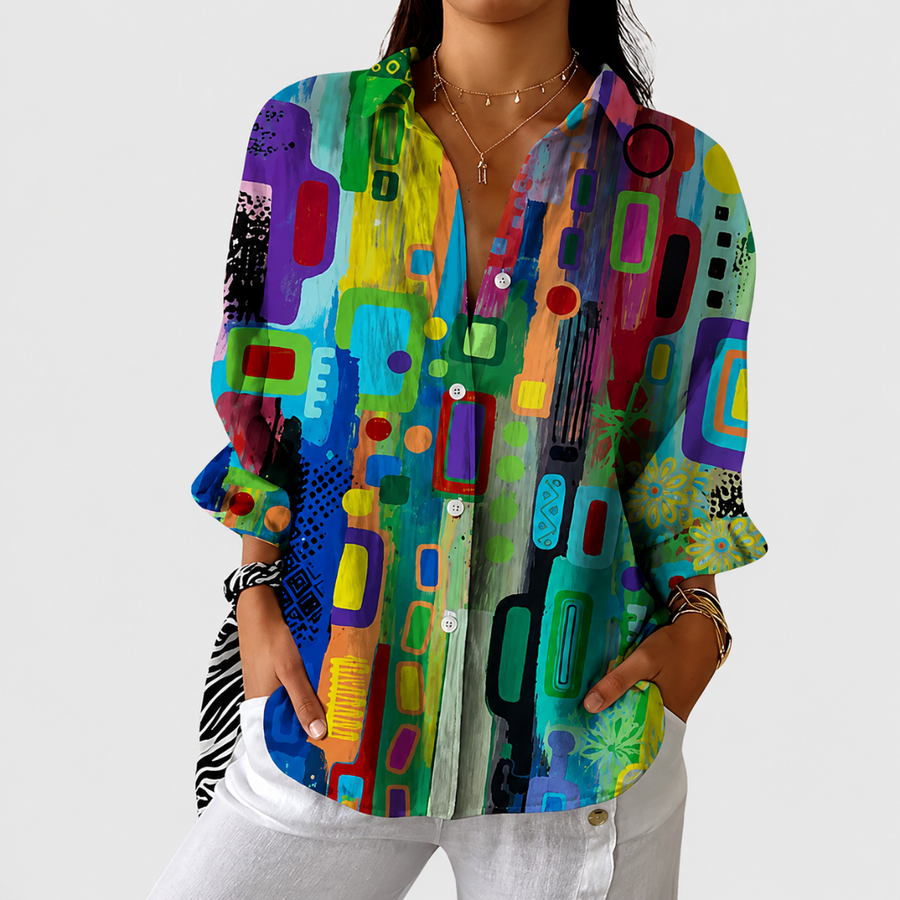 Lightweight and Colourful Printed Blouse
