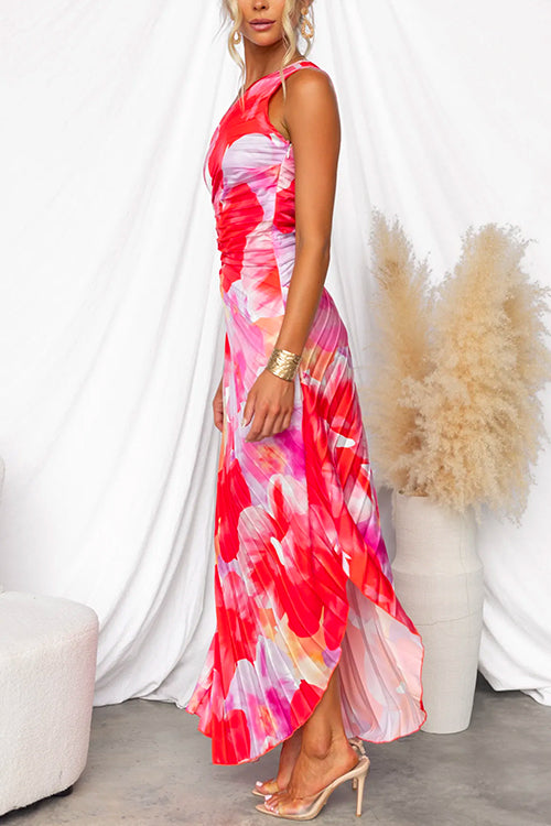 Lily | Pleated One-Shoulder Dress