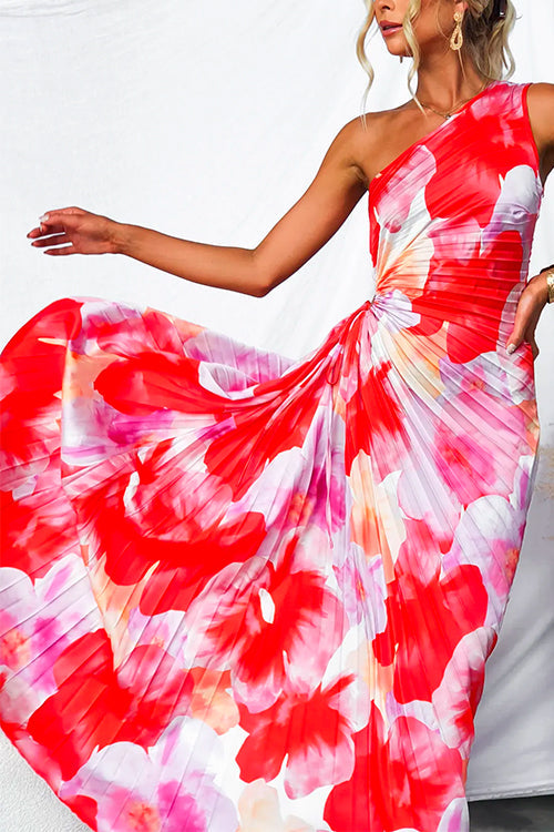 Lily | Pleated One-Shoulder Dress
