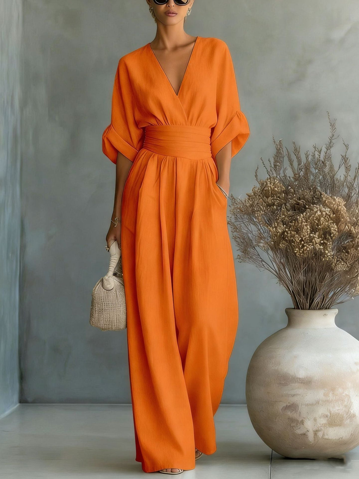 Sophia | Wide-Leg Linen Jumpsuit