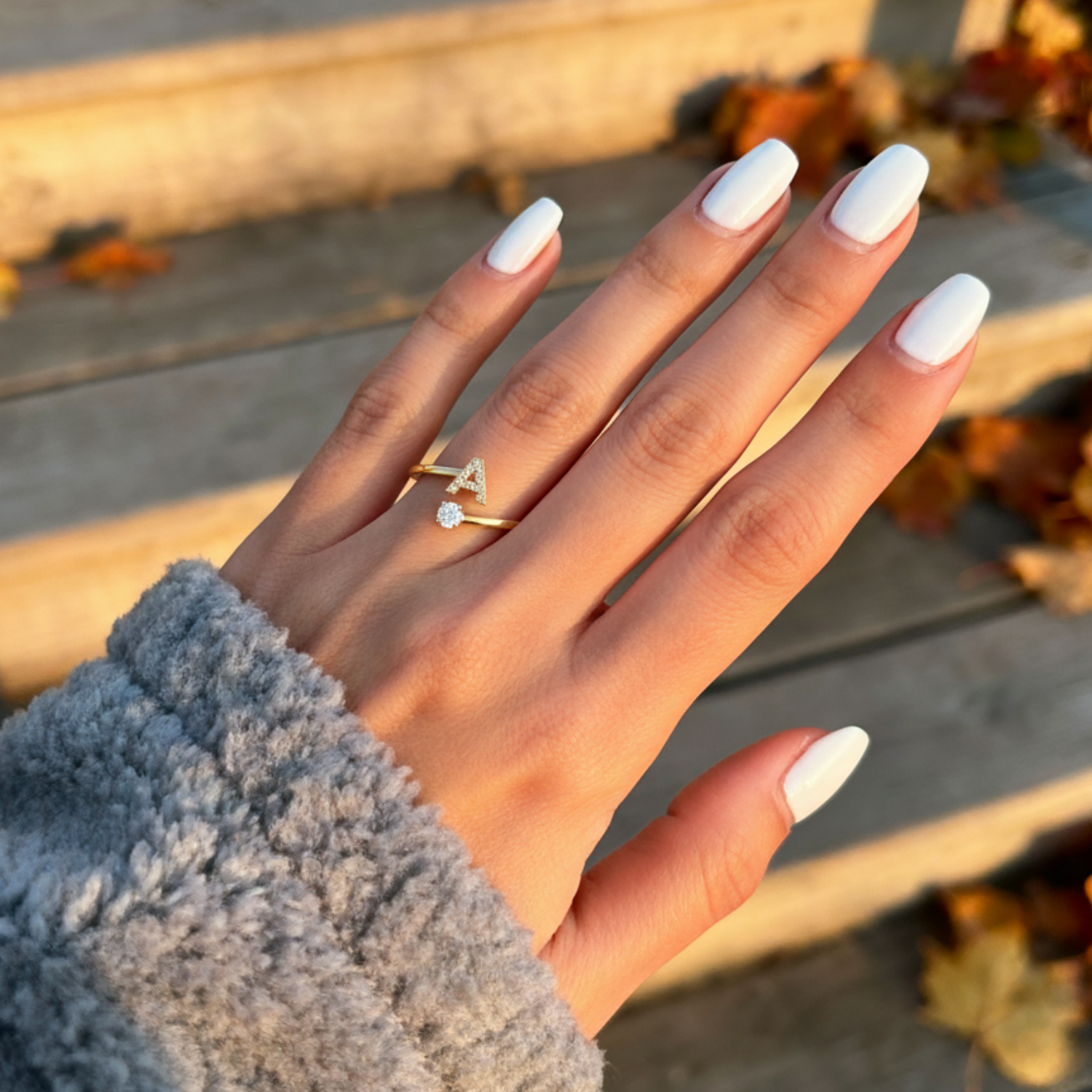 Diamond Initial Ring