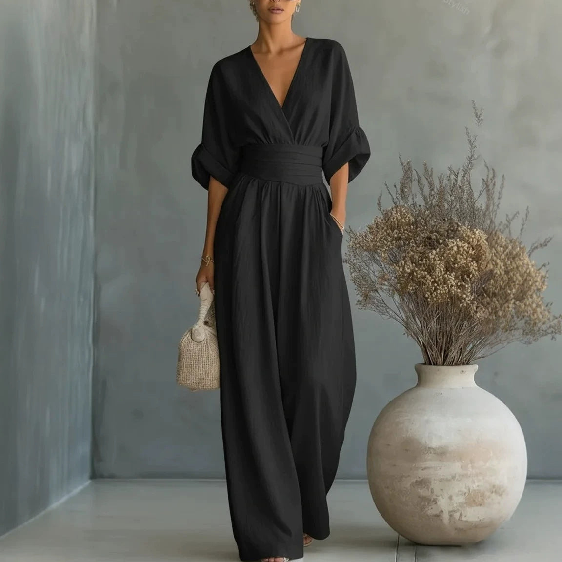 Sophia | Wide-Leg Linen Jumpsuit
