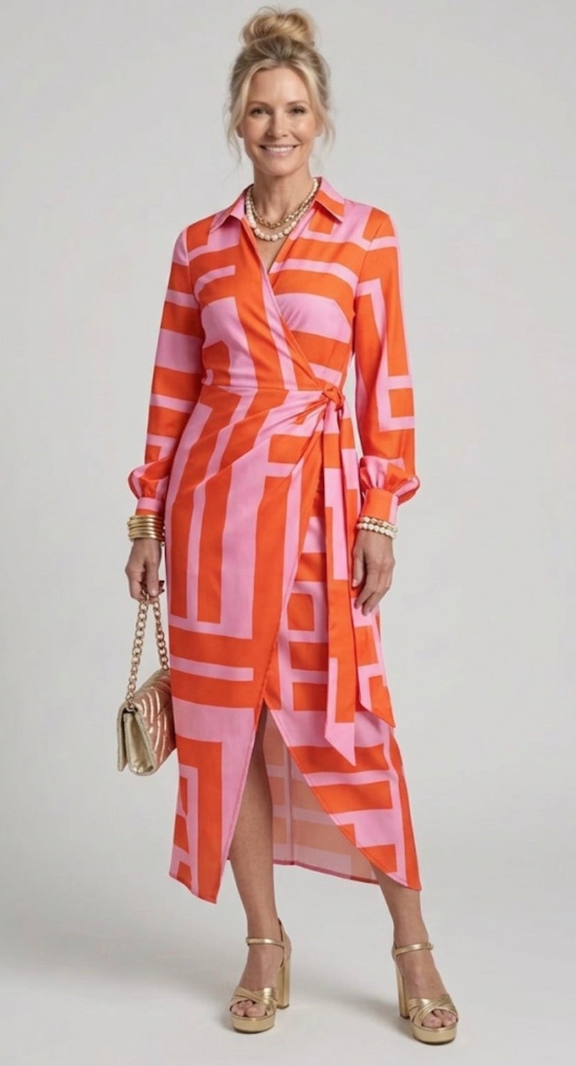 Lucy | Printed Wrap Dress