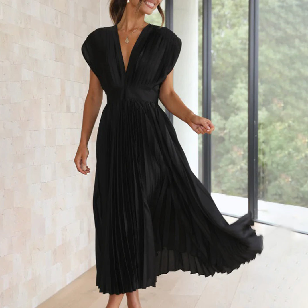 Emily | Timeless Pleated Midi Dress