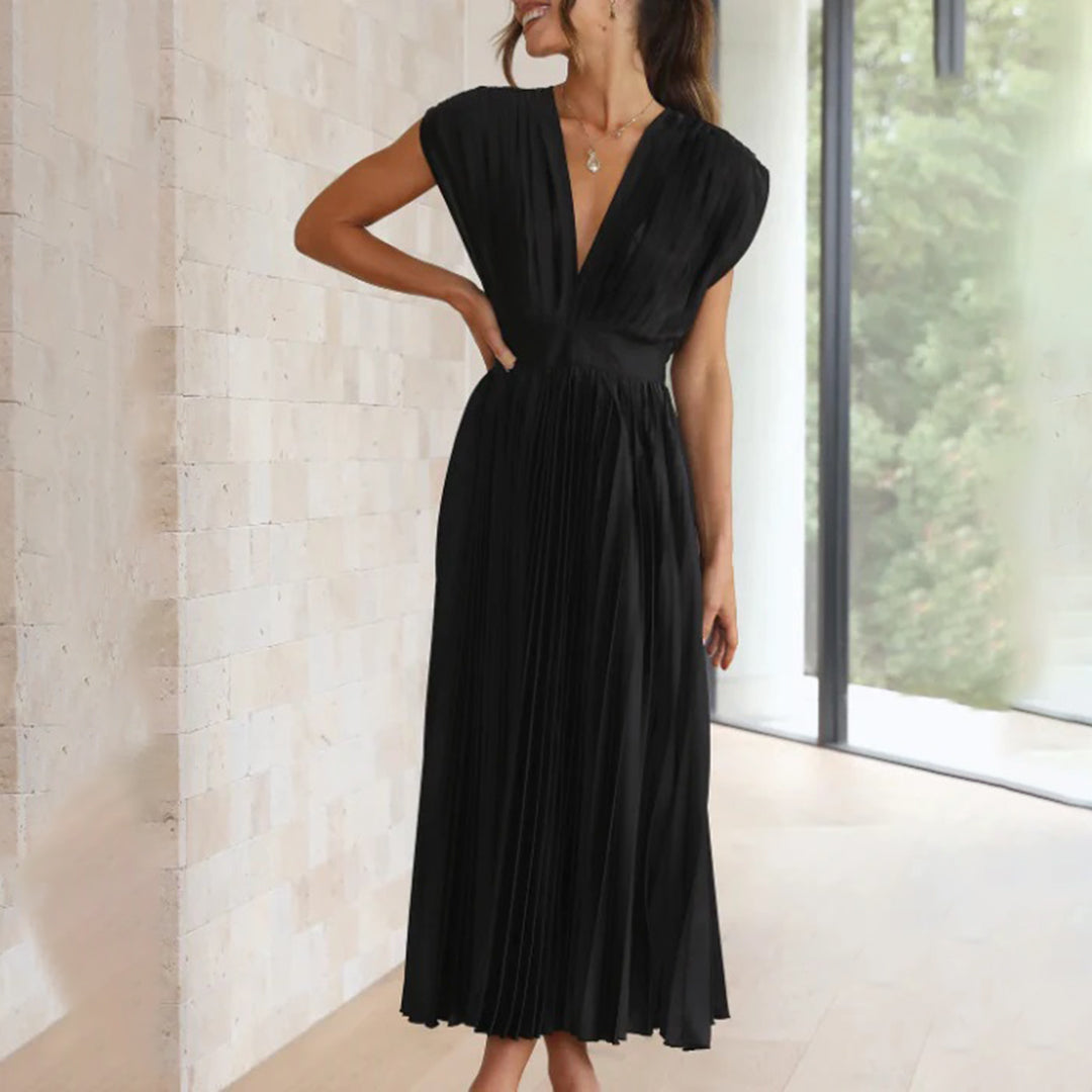 Emily | Timeless Pleated Midi Dress