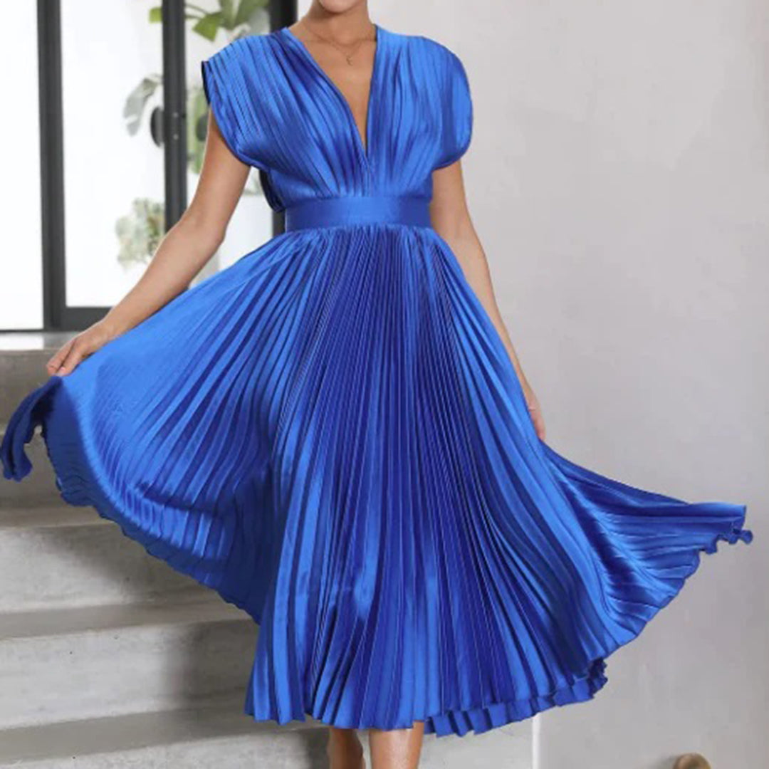Emily | Timeless Pleated Midi Dress