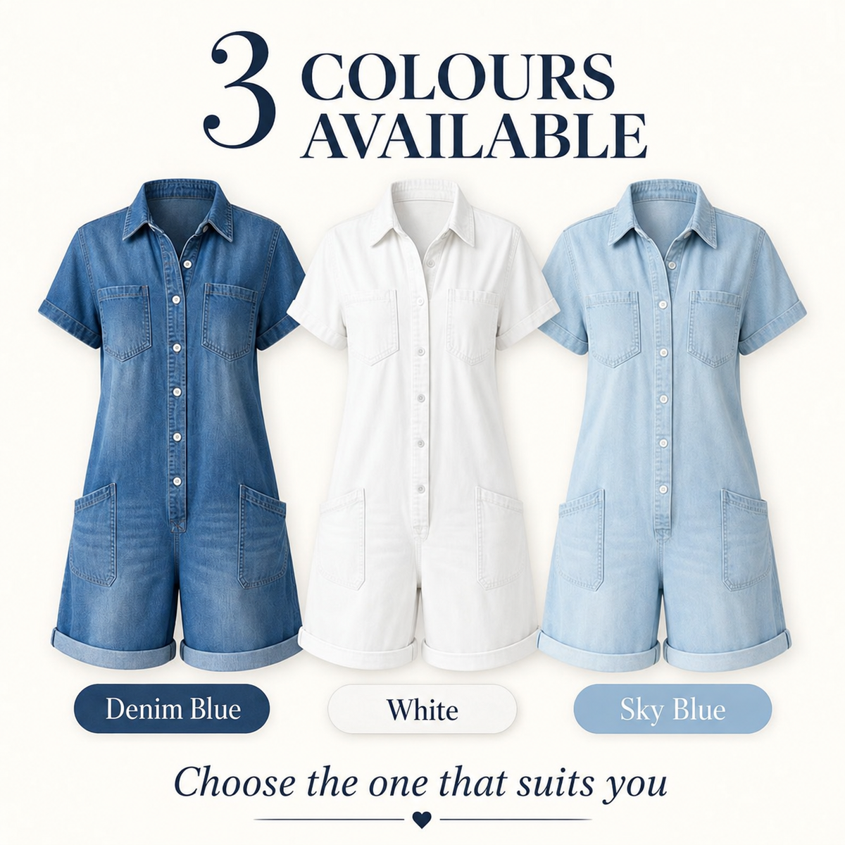 Capri | Denim Playsuit