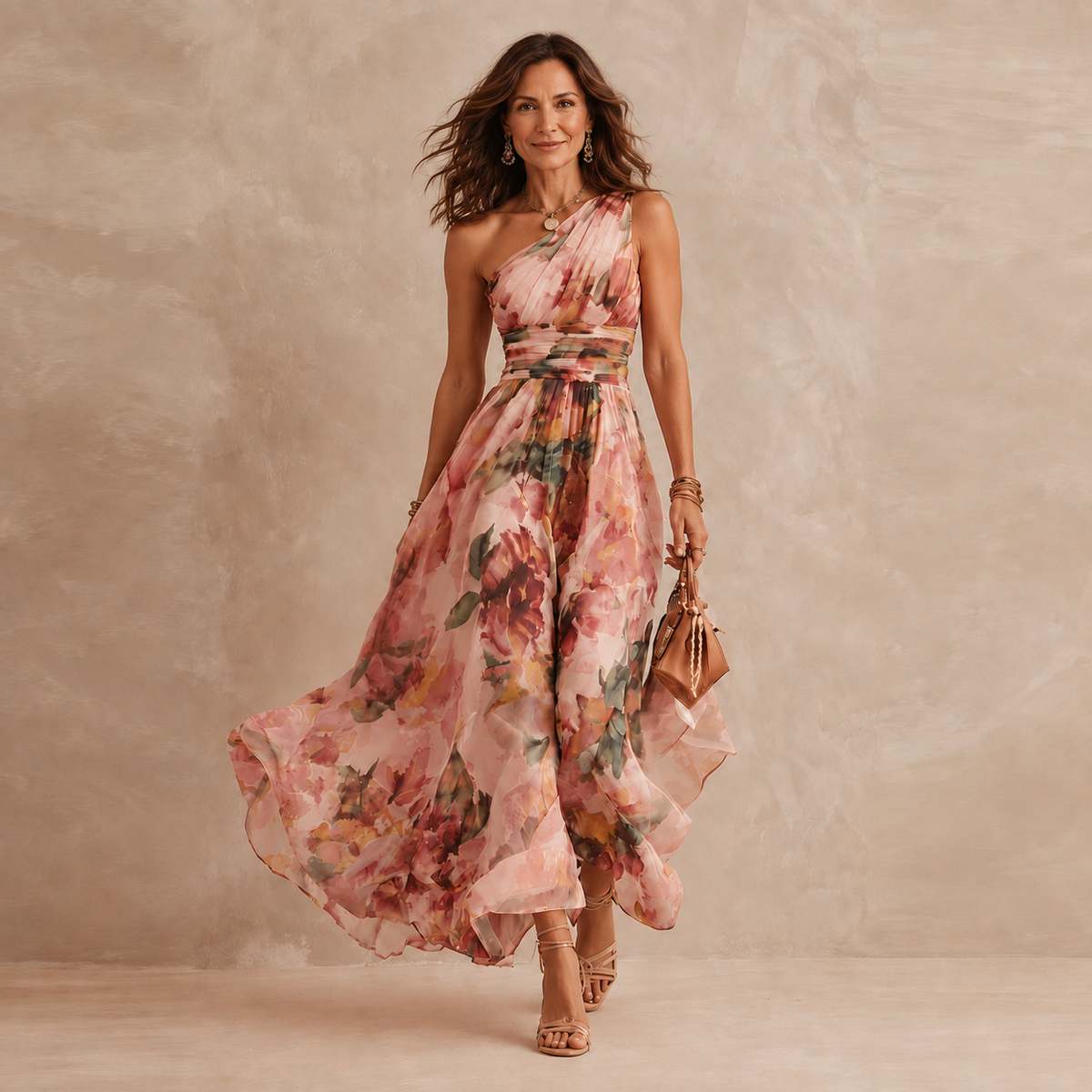 Celeste | One-Shoulder Floral Maxi