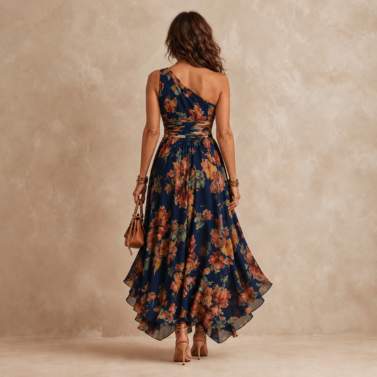 Celeste | One-Shoulder Floral Maxi
