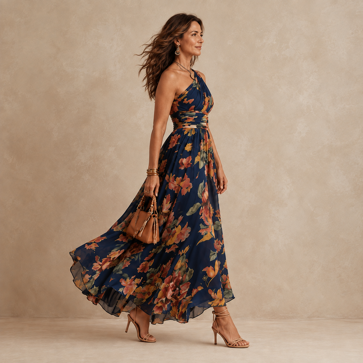 Celeste | One-Shoulder Floral Maxi