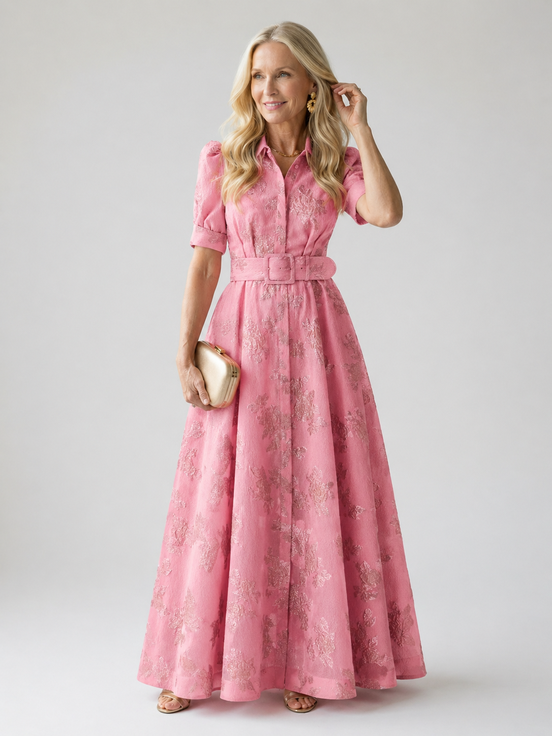 Rosie | Belted Floral Maxi Dress