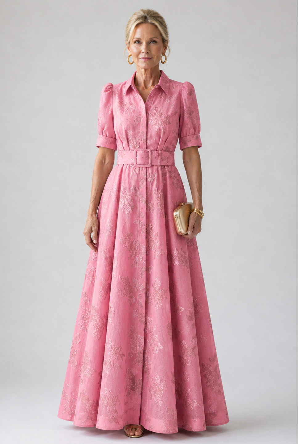 Rosie | Belted Floral Maxi Dress