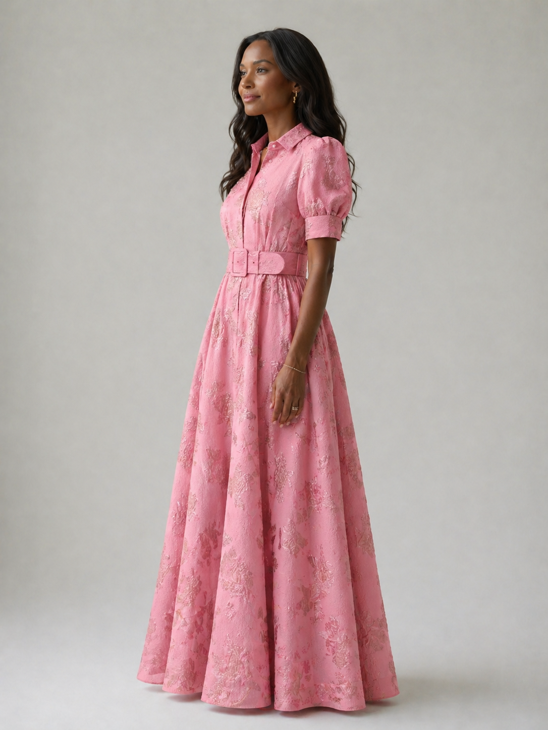Rosie | Belted Floral Maxi Dress