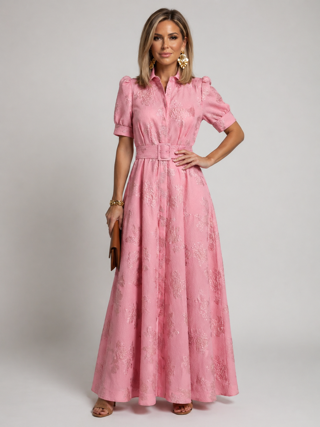 Rosie | Belted Floral Maxi Dress