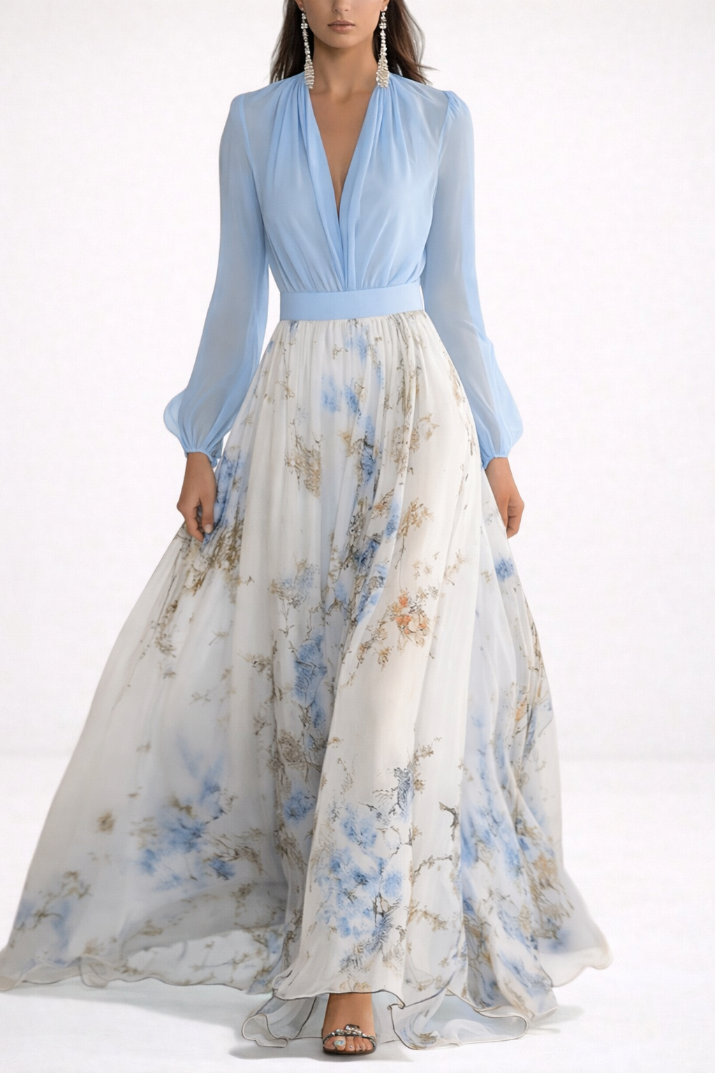The Selene Mist Floral Dress