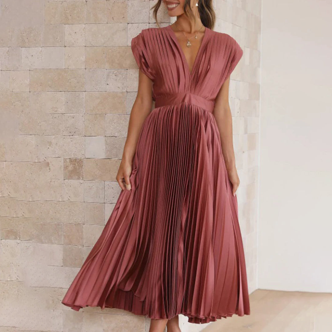 Emily | Timeless Pleated Midi Dress