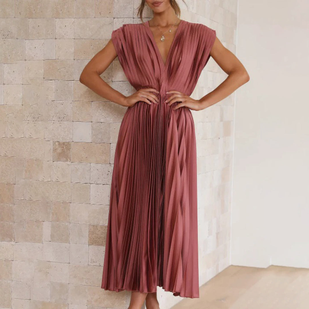 Emily | Timeless Pleated Midi Dress
