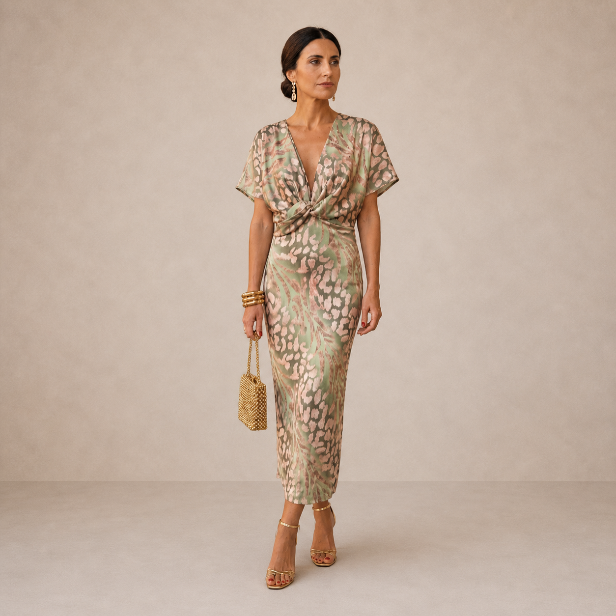 Copper Midi Dress | Women's Spring Dress