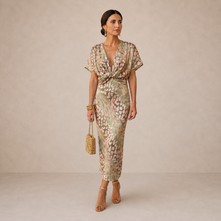 Copper Midi Dress | Women's Spring Dress