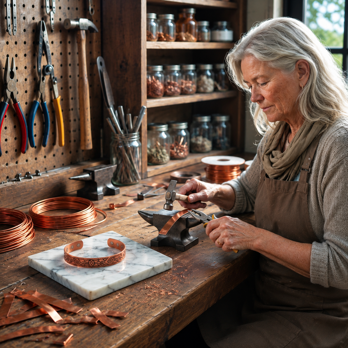 Sprig Copper Bracelet