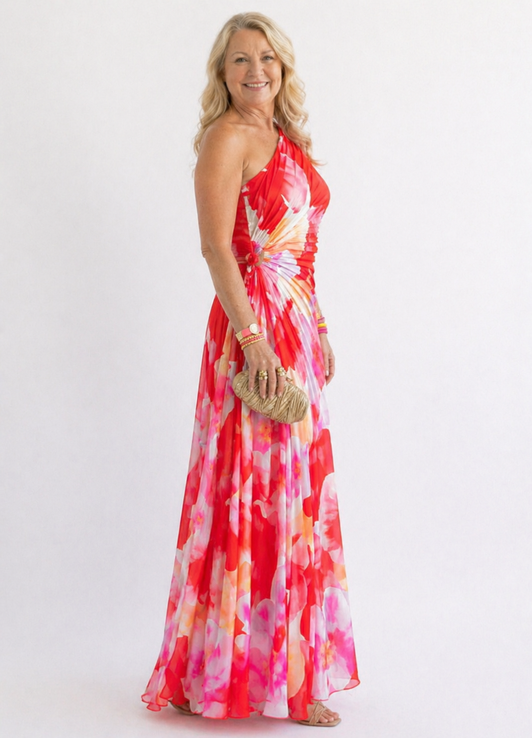 Lily | Pleated One-Shoulder Dress
