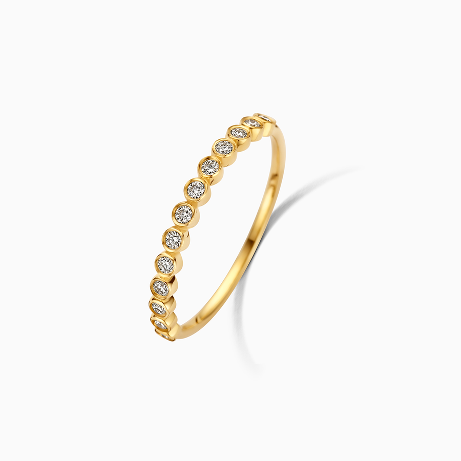 Blue Diamond Ring in Gold Setting