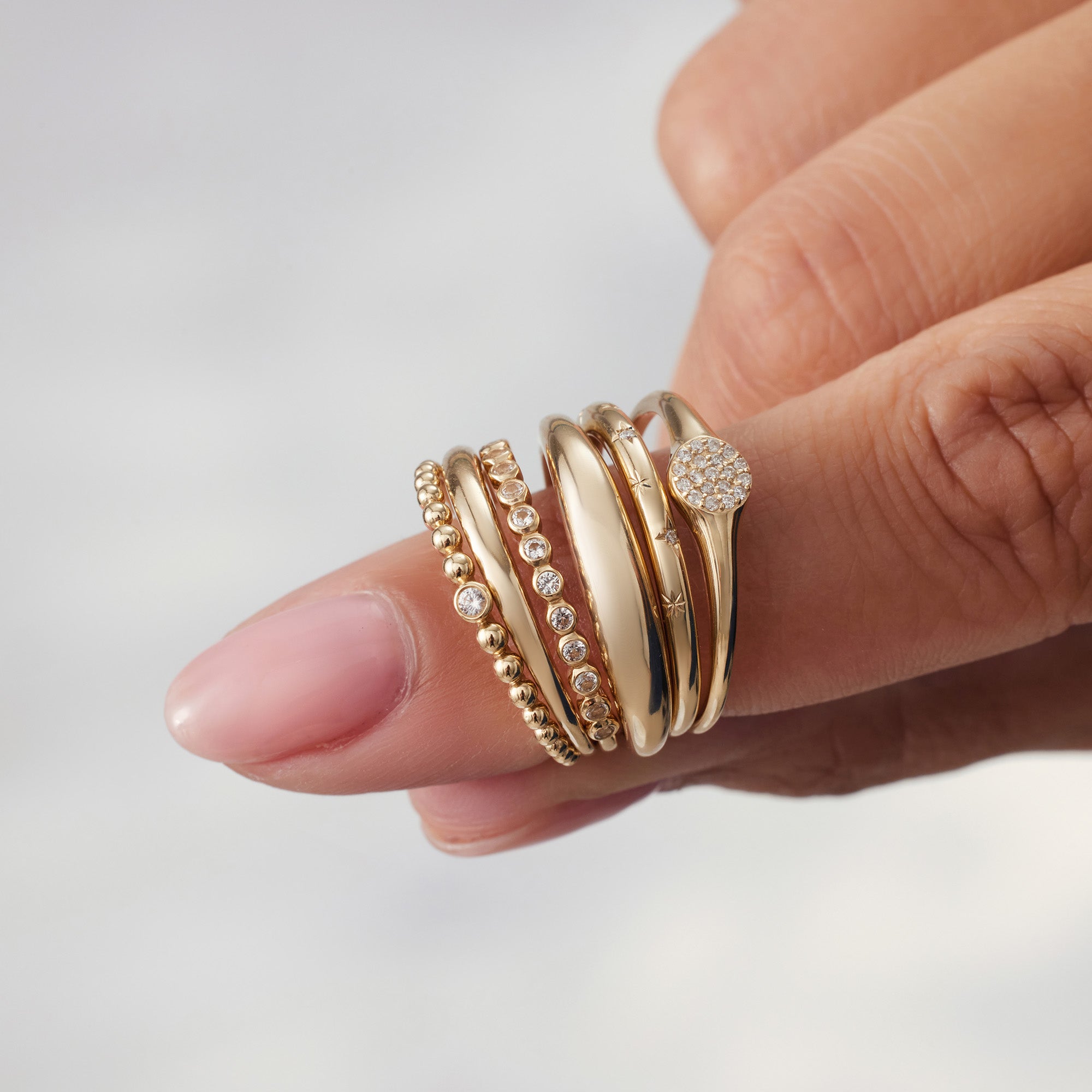 Gold Dome-Shaped Ring