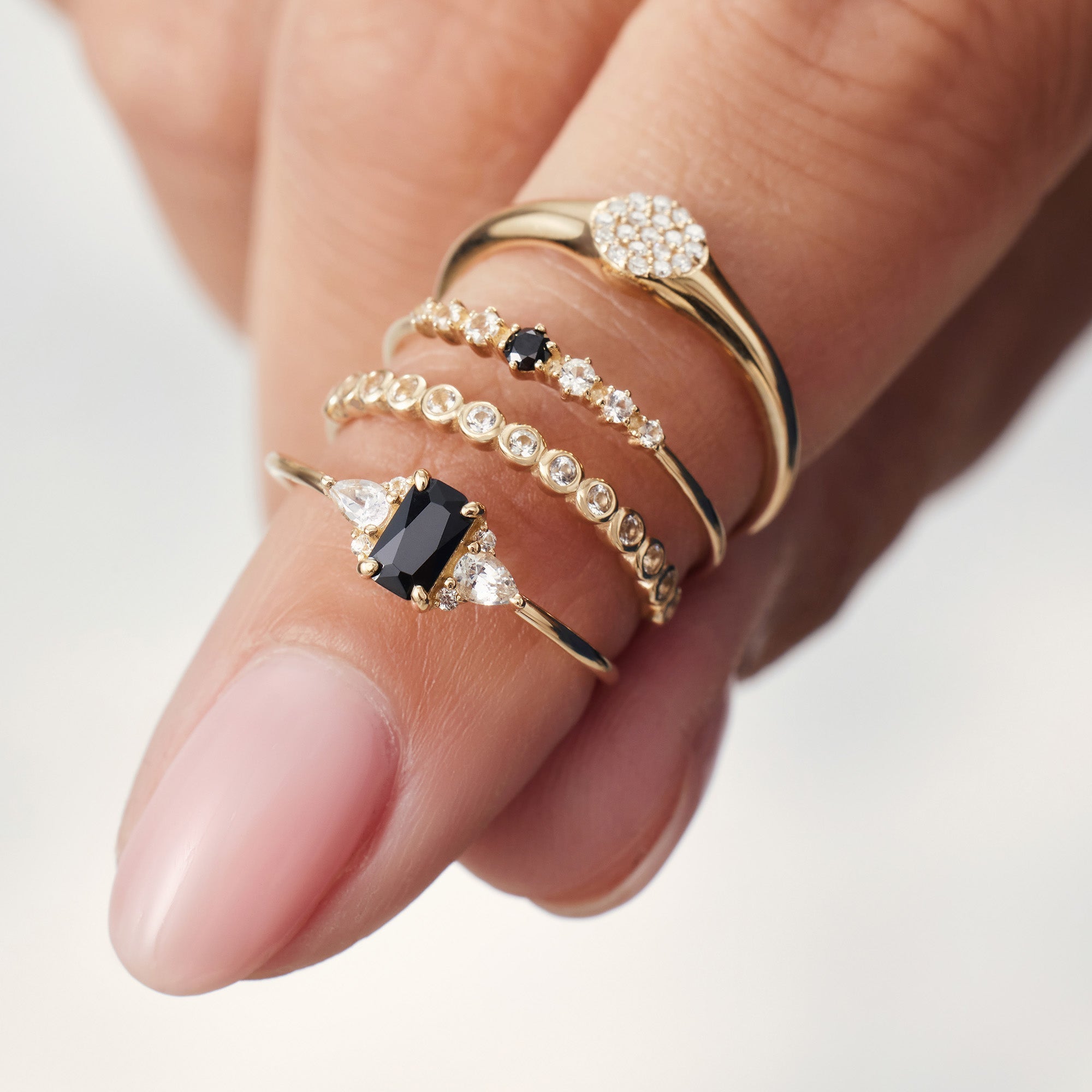 Blue Diamond Ring in Gold Setting