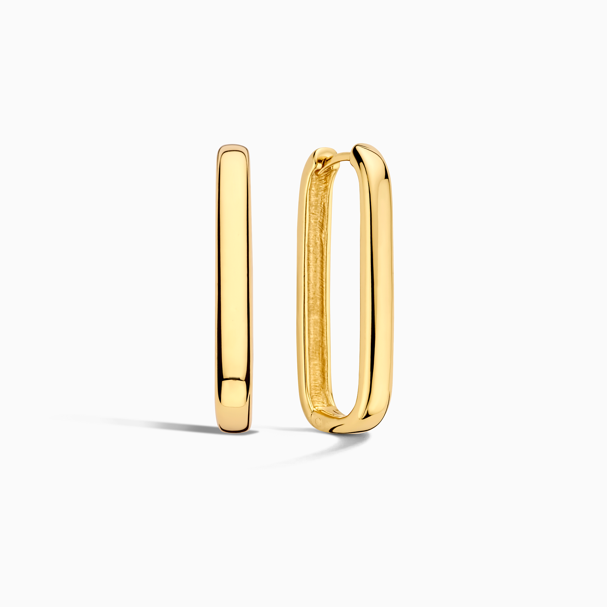 Gold Round Earrings Stora