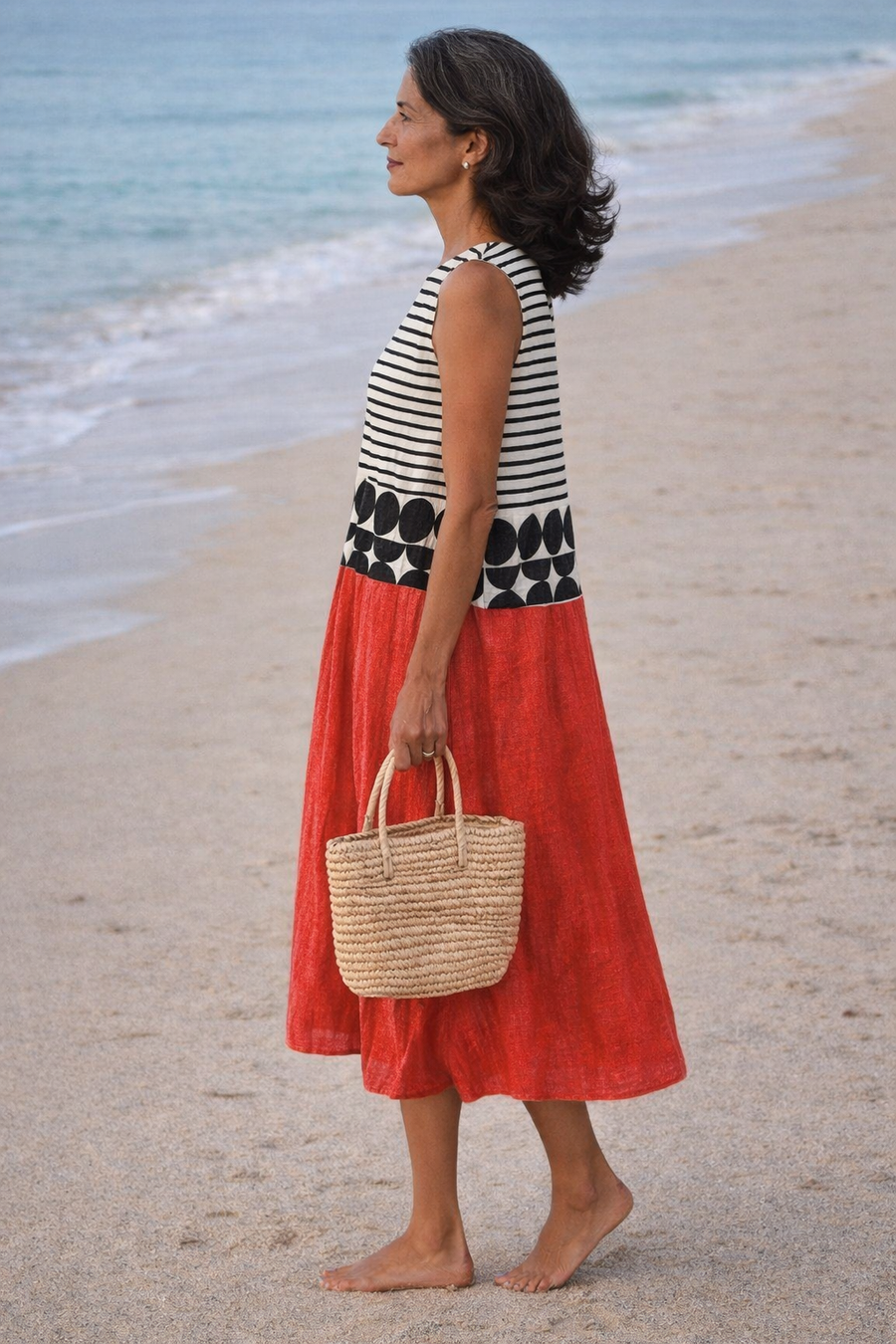 Juana | Striped Midi Dress