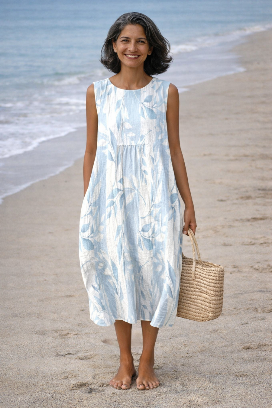 Joy | Midi Dress with Leaves