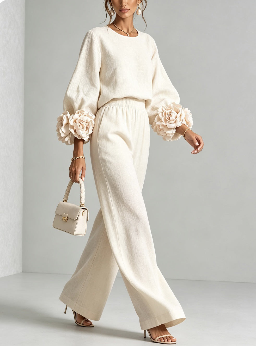 Rosalie I Floral Cuff Two-Piece Set
