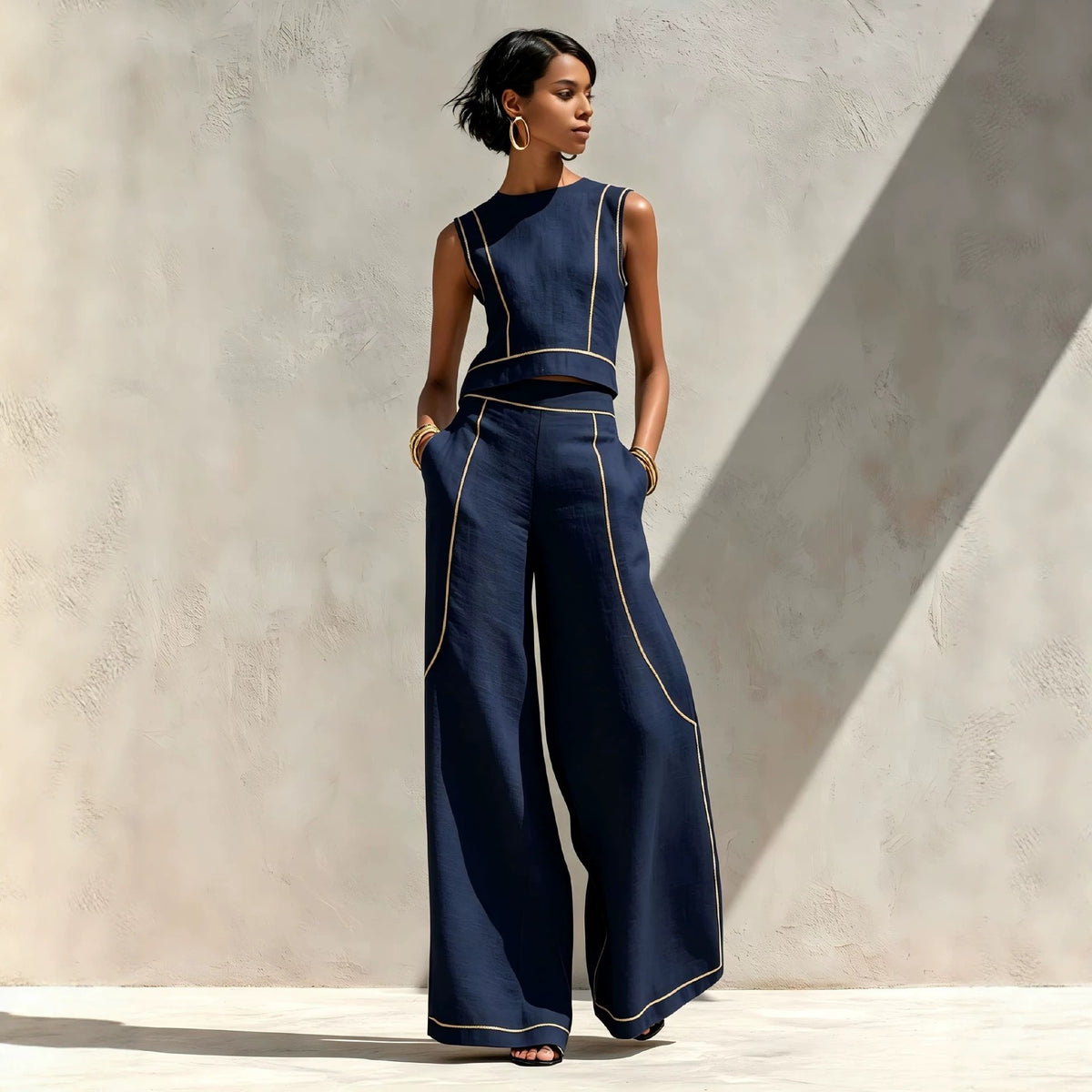 Eloise | Two-Piece Wide-Leg Pants Set