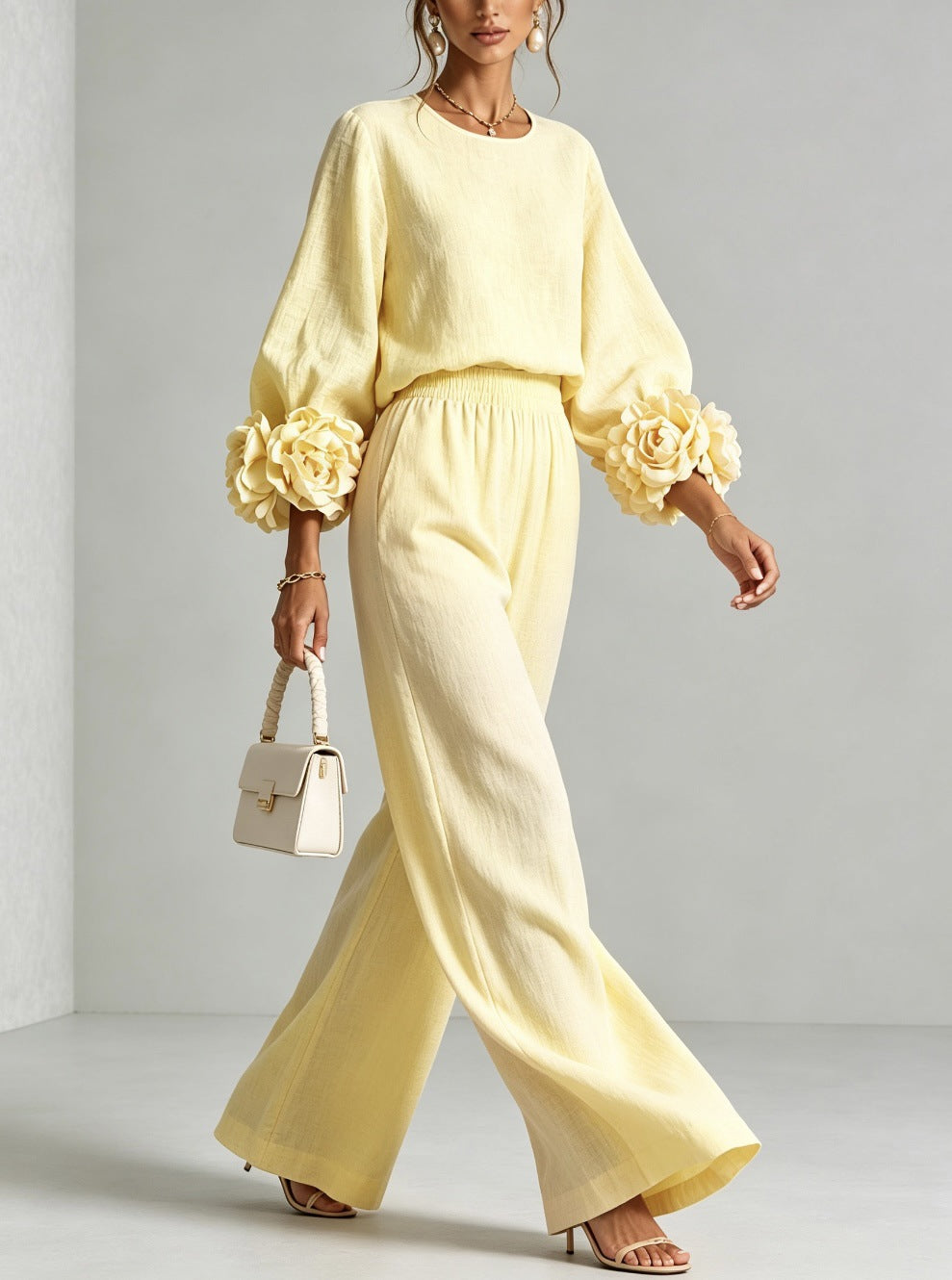 Rosalie I Floral Cuff Two-Piece Set