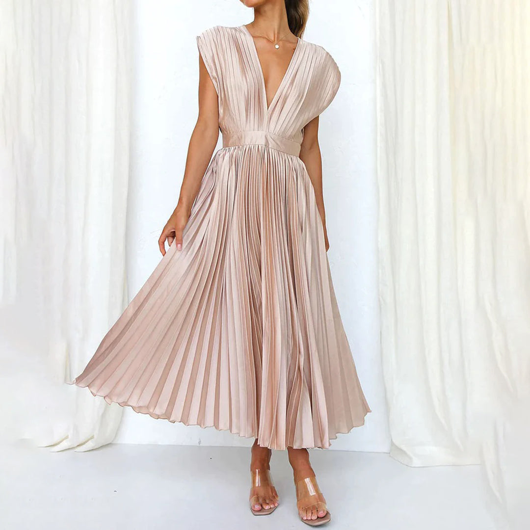 Emily | Timeless Pleated Midi Dress