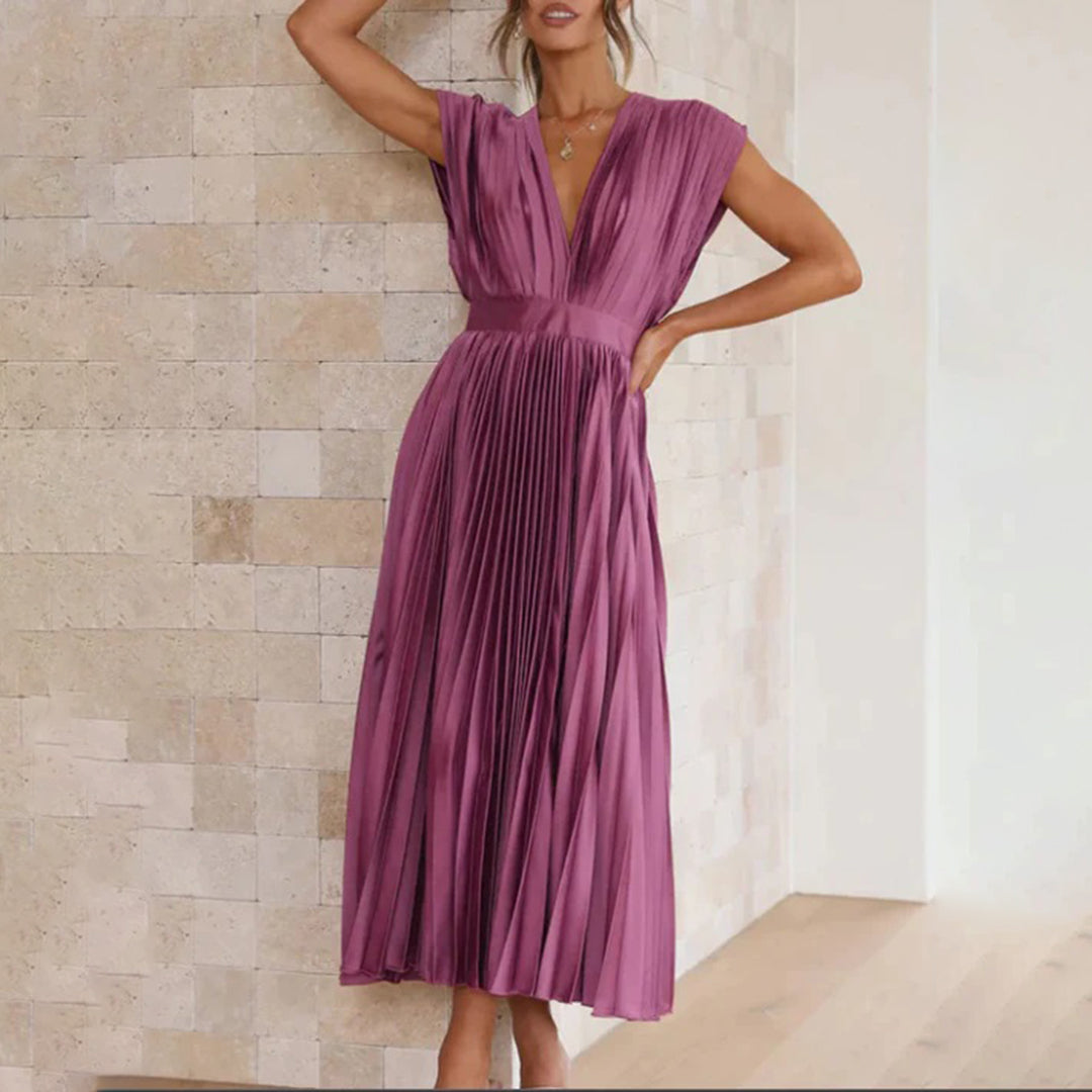 Emily | Timeless Pleated Midi Dress