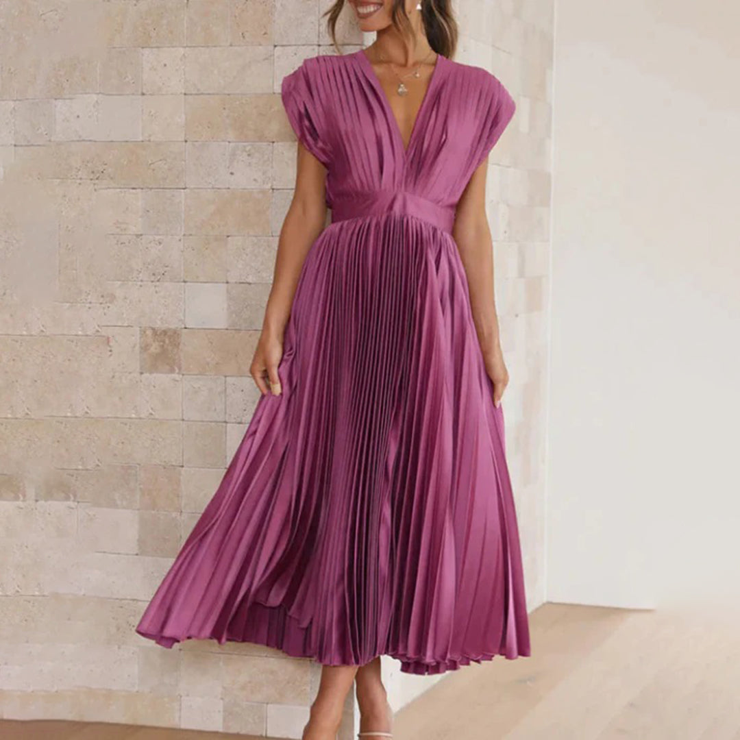 Emily | Timeless Pleated Midi Dress