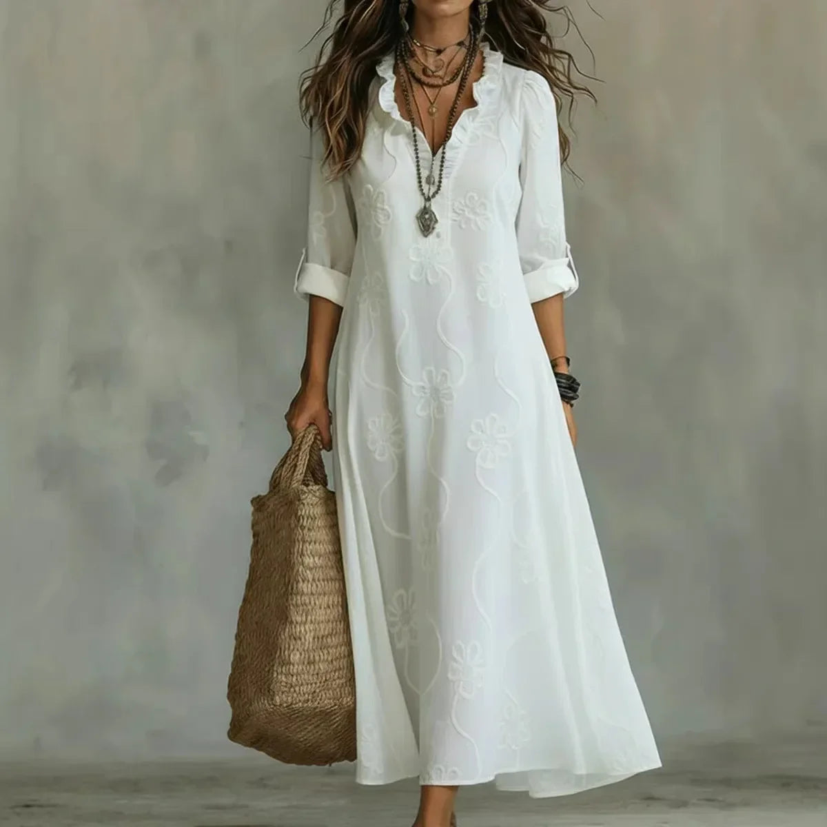 Willow | Tummy Covering Floral Spring Dress