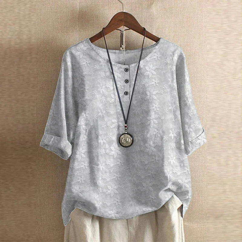 Rosalie | Retro-Inspired Blouse with Button Details