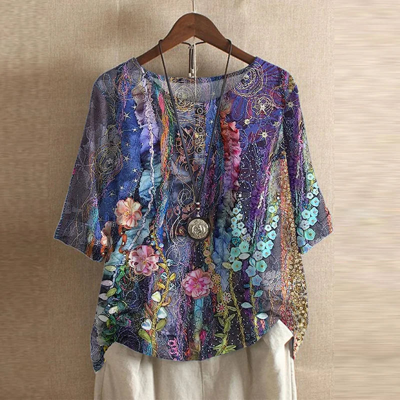 Rosalie | Retro-Inspired Blouse with Button Details