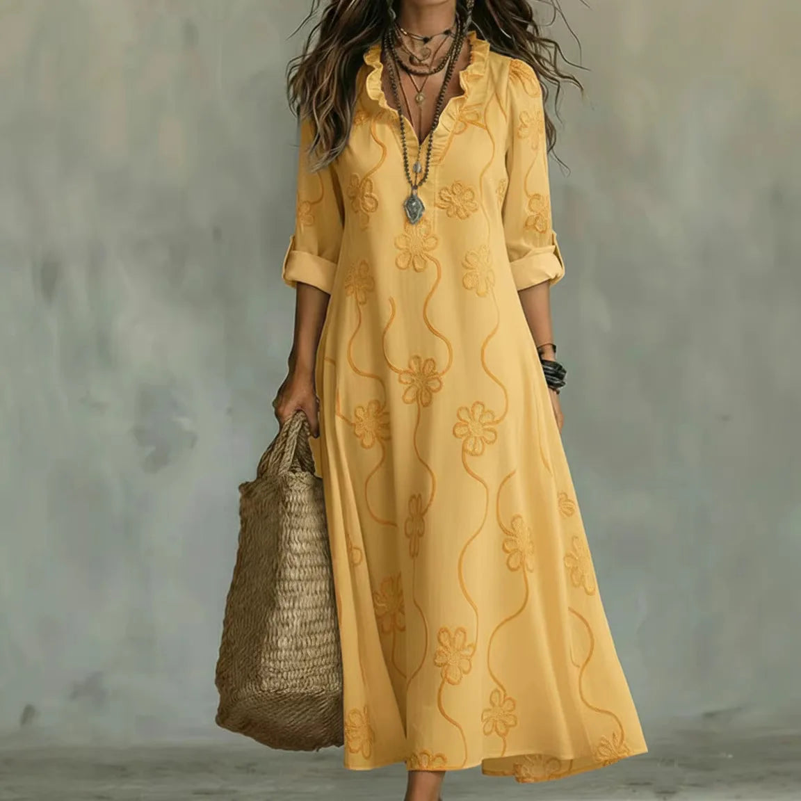 Willow | Tummy Covering Floral Spring Dress